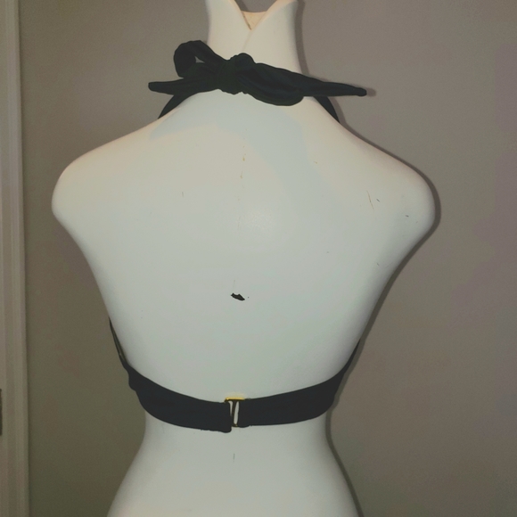NWT black bandeau halter bikini top - Picture 2 of 5